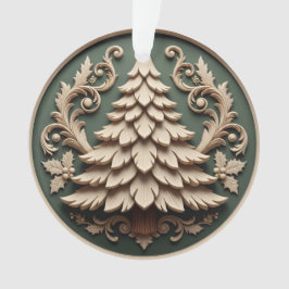 Christmas Ornament 2025 – Wood Carved Style オーナメント