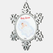 Christmas Ornament : Baby Jesus スノーフレークピューターオーナメント (右)