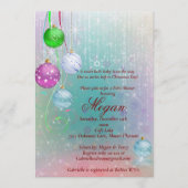 Christmas Ornament Baby Shower Invitation, Winter  招待状 (正面)