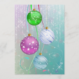 Christmas Ornament Baby Shower Invitation, Winter  招待状