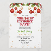 Christmas ornament exchange party invitation 招待状 (正面)