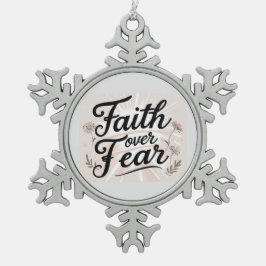  Christmas Ornament | Faith Inspired スノーフレークピューターオーナメント