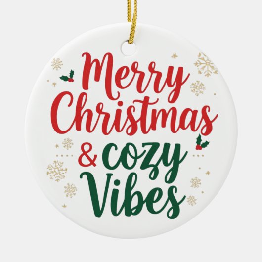 Christmas Ornament,Festive Holiday Tree Decoration セラミックオーナメント (正面)