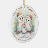 Christmas Ornament - First Christmas Grandparents セラミックオーナメント (右)