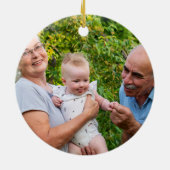 Christmas Ornament - First Christmas Grandparents セラミックオーナメント (裏面)