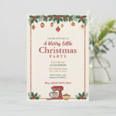 Christmas Ornament Garland Party Invitation 招待状 (スタンド正面)