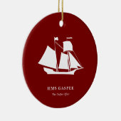 Christmas Ornament — HMS Gaspee セラミックオーナメント (右)