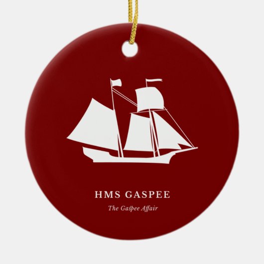 Christmas Ornament — HMS Gaspee セラミックオーナメント (正面)