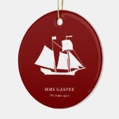 Christmas Ornament — HMS Gaspee セラミックオーナメント (左)