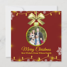 Christmas Ornament Holiday Photo Card シーズンカード