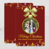 Christmas Ornament Holiday Photo Card シーズンカード (正面/裏面)