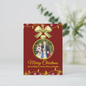 Christmas Ornament Holiday Photo Card シーズンポストカード (スタンド正面)