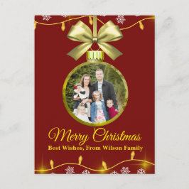 Christmas Ornament Holiday Photo Card シーズンポストカード