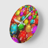 Christmas Ornament Jamboree ラウンド壁時計 (傾斜)