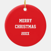 Christmas Ornament Keepsake with Family Car セラミックオーナメント (裏面)