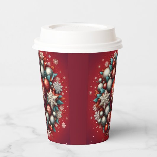Christmas ornament paper cup. 紙コップ (左)