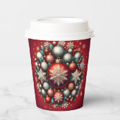 Christmas ornament paper cup. 紙コップ (正面)