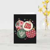 Christmas Ornament Peds Crew Pediatric Nurse Xmas  カード (黄色い花)