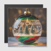 Christmas Ornament Snow Globe with Tiny Tree (正面/裏面)