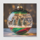 Christmas Ornament Snow Globe with Tiny Tree (正面)