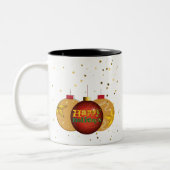 Christmas Ornament Spheres ツートーンマグカップ (左)