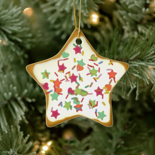 Christmas Ornament Star “Christmas Cookie” Var05 セラミックオーナメント (ツリー)