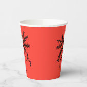 Christmas ornament with bow and pine branch 紙コップ (左)