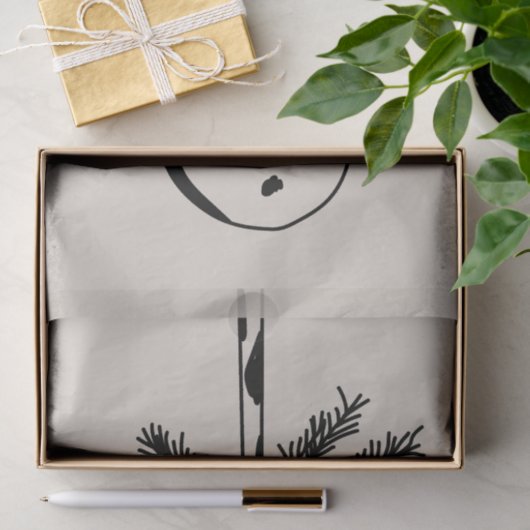 Christmas ornament with bow and pine branch 薄葉紙 (ギフト)