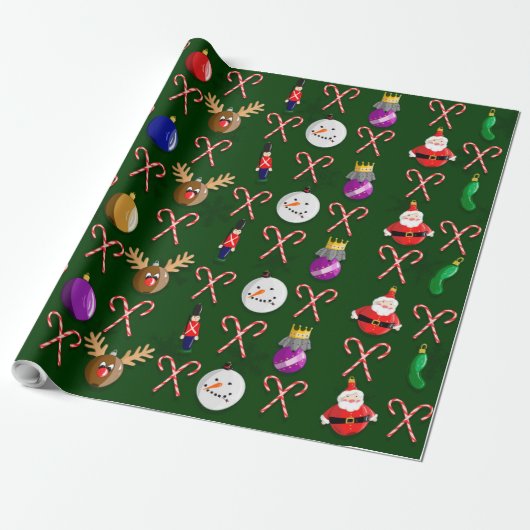 Christmas Ornament Wrapping Paper ラッピングペーパー (アンロールド)