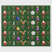 Christmas Ornament Wrapping Paper ラッピングペーパー (フラット)
