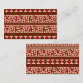 Christmas Ornaments and Reindeers 名刺 (正面/裏面)