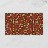 Christmas Ornaments Brown Background 名刺 (裏面)