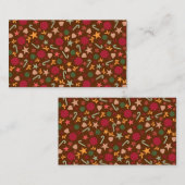 Christmas Ornaments Brown Background 名刺 (正面/裏面)