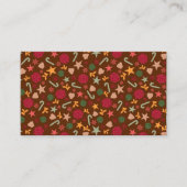 Christmas Ornaments Brown Background 名刺 (正面)