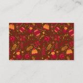 Christmas Ornaments Burgundy 名刺 (裏面)