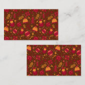 Christmas Ornaments Burgundy 名刺 (正面/裏面)