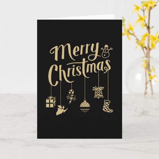 Christmas Ornaments Decoration Merry Christmas カード (黄色い花)