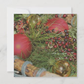 Christmas Ornaments Evergreens Holiday  招待状 (裏面)