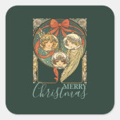 Christmas Ornaments Faith Hope And Charity Vector スクエアシール (正面)