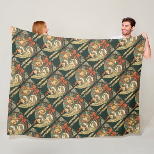 Christmas Ornaments Faith Hope And Charity Vector フリースブランケット (インサイチュ)