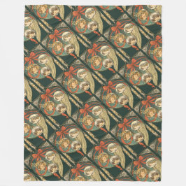 Christmas Ornaments Faith Hope And Charity Vector フリースブランケット