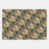 Christmas Ornaments Faith Hope And Charity Vector ラッピングペーパーシート (正面3)