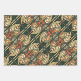 Christmas Ornaments Faith Hope And Charity Vector ラッピングペーパーシート