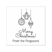 Christmas Ornaments Family Greeting セルフインキングスタンプ (デザイン)