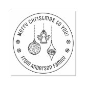Christmas Ornaments Family Name セルフインキングスタンプ (デザイン)