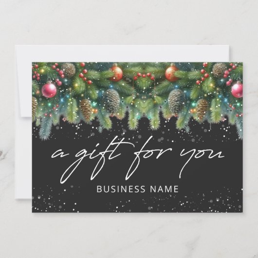 Christmas Ornaments Logo Gift Certificate (正面)
