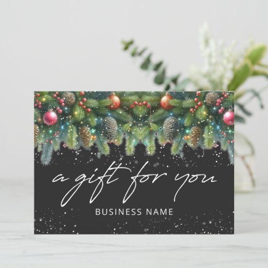Christmas Ornaments Logo Gift Certificate (スタンド正面)