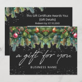 Christmas Ornaments Logo Gift Certificate (正面/裏面)