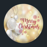 Christmas Ornaments , Merry Christmas マグネット<br><div class="desc">Christmas ornaments on bokeh background.</div>