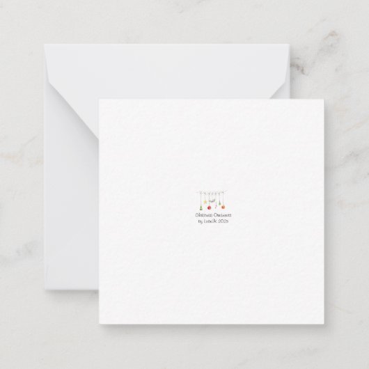 Christmas Ornaments On A String ノートカード (裏面)